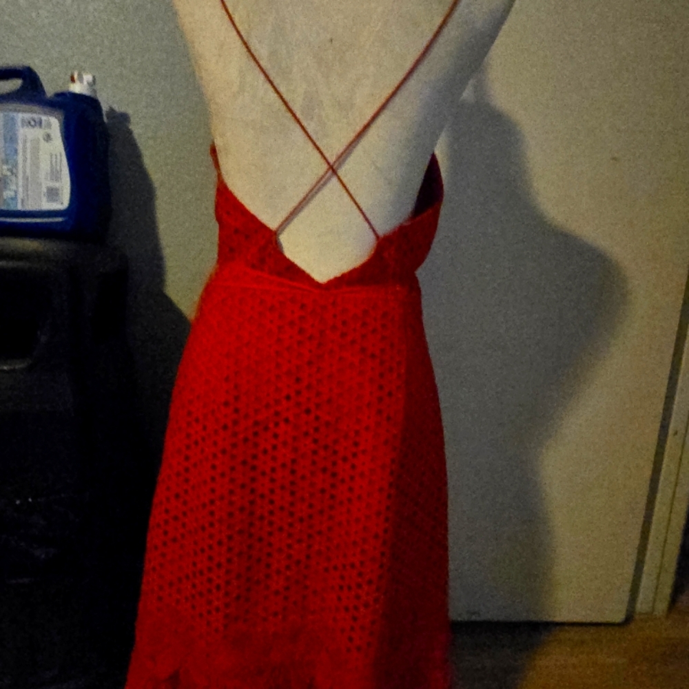 Sachin and Babi waltz floral cotton eyelet  dress size 10 Flute mermaid